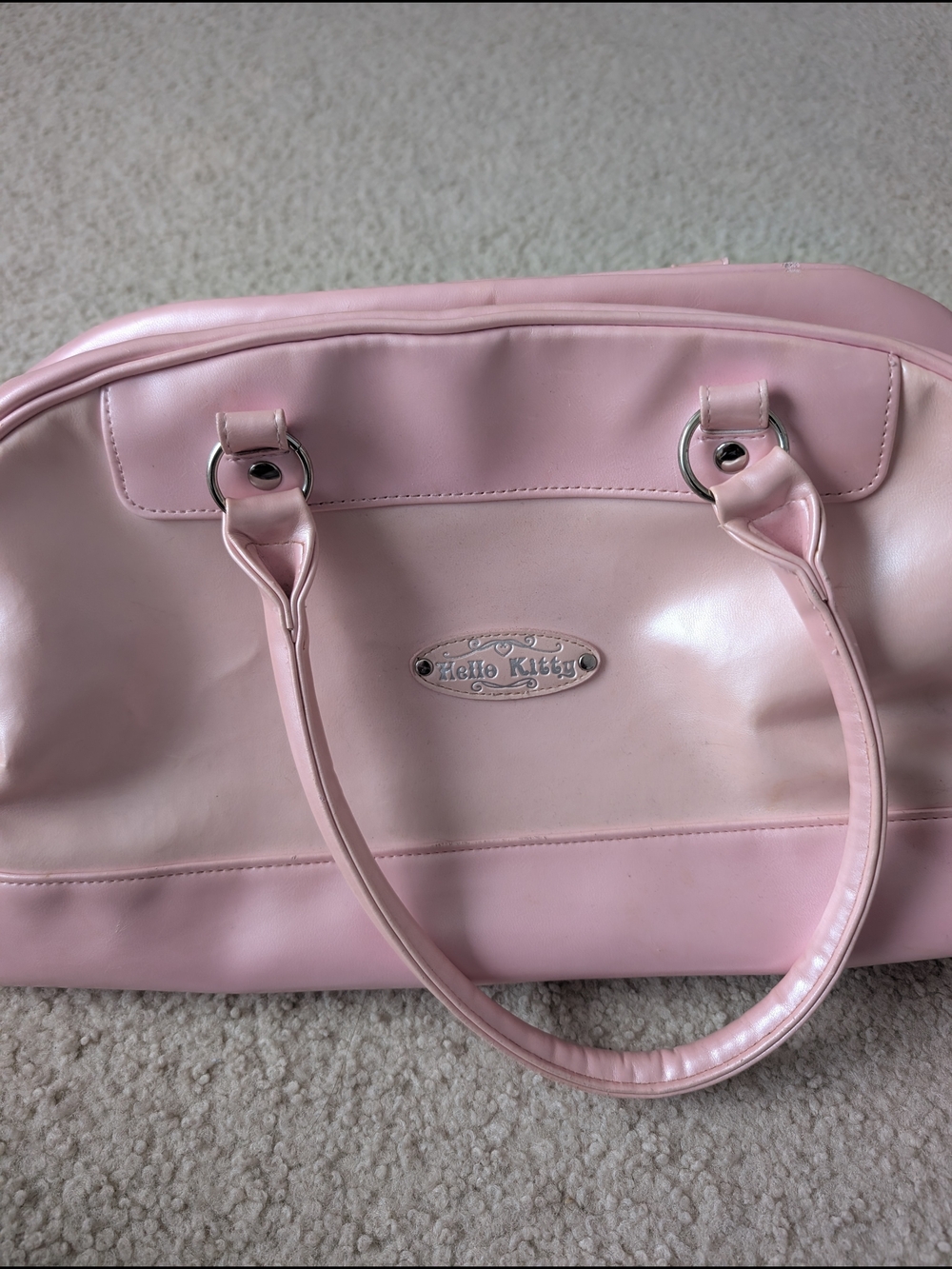 Vintage Sanrio Hello Kitty Light Pink Duffle/Carry On Bag